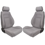 Procar Elite Seats PAIR Grey Velour with Sliders