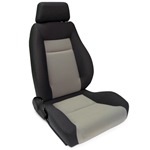 ProCar Elite Seat Black Velour / Grey Velour w/ Sliders