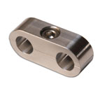Clear Billet Hose Separator/Clamp 7/16 ID 