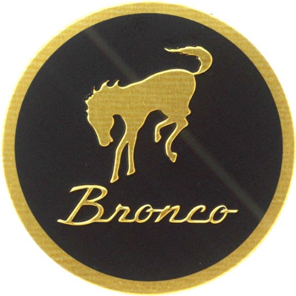 Bucking Bronco Round Sticker Decal, 1-3/8 inch