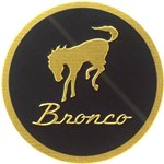 Bucking Bronco Round Sticker Decal, 1-3/8 inch