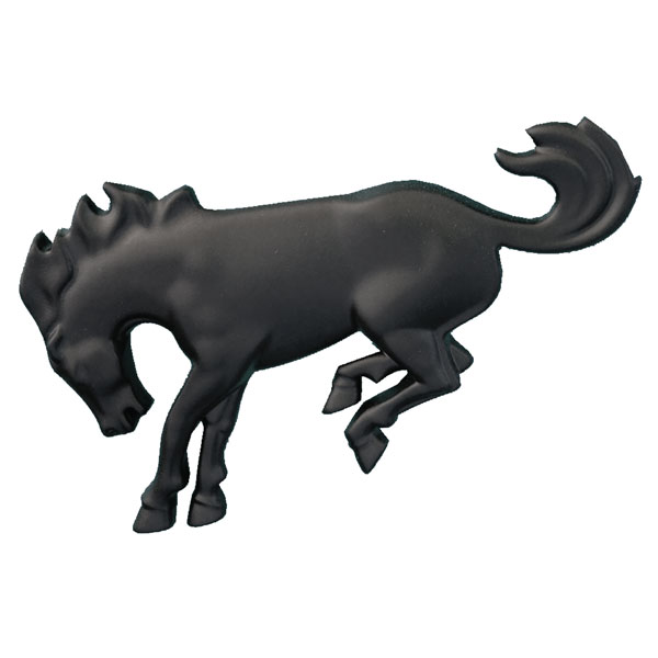 Black Finish Bucking Bronco Emblem 4.25 X 3