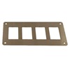 Brushed Stainless Rocker Switch Panel (4 Switches) - Panel Only