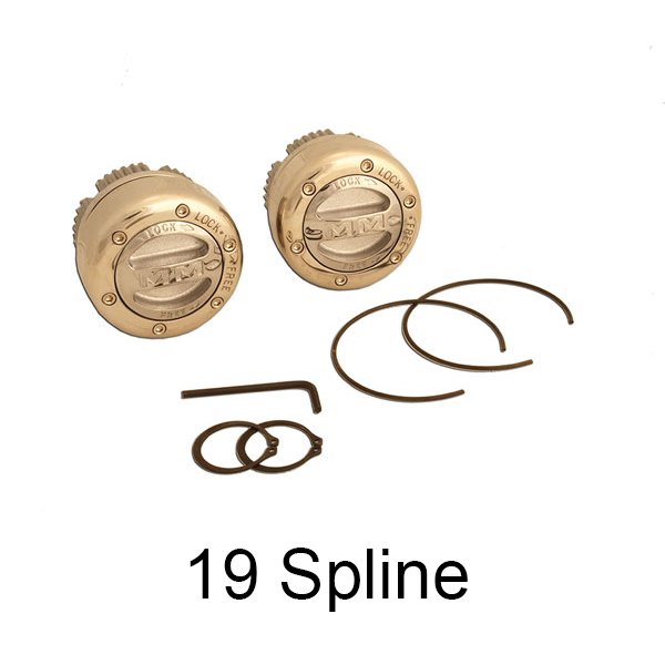 Mile Marker Stainless Supreme Locking Hubs for use with Dana 30/44 19 Spline