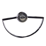 Steering Wheel Horn Button with Ring Chrome 66-73 