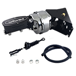 Power Brake Kit with Chrome Booster and WILWOOD Tandem Master Cylinder BLACK
