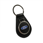 Ford Oval Logo Leather Key Fob Keychain