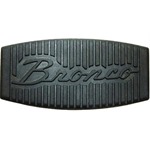 Bronco Script Brake Pedal Pad, A/T Power (Wide), 76-77 Bronco