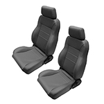 WH Seats Full Reclining PAIR GREY Vinyl with Sliders