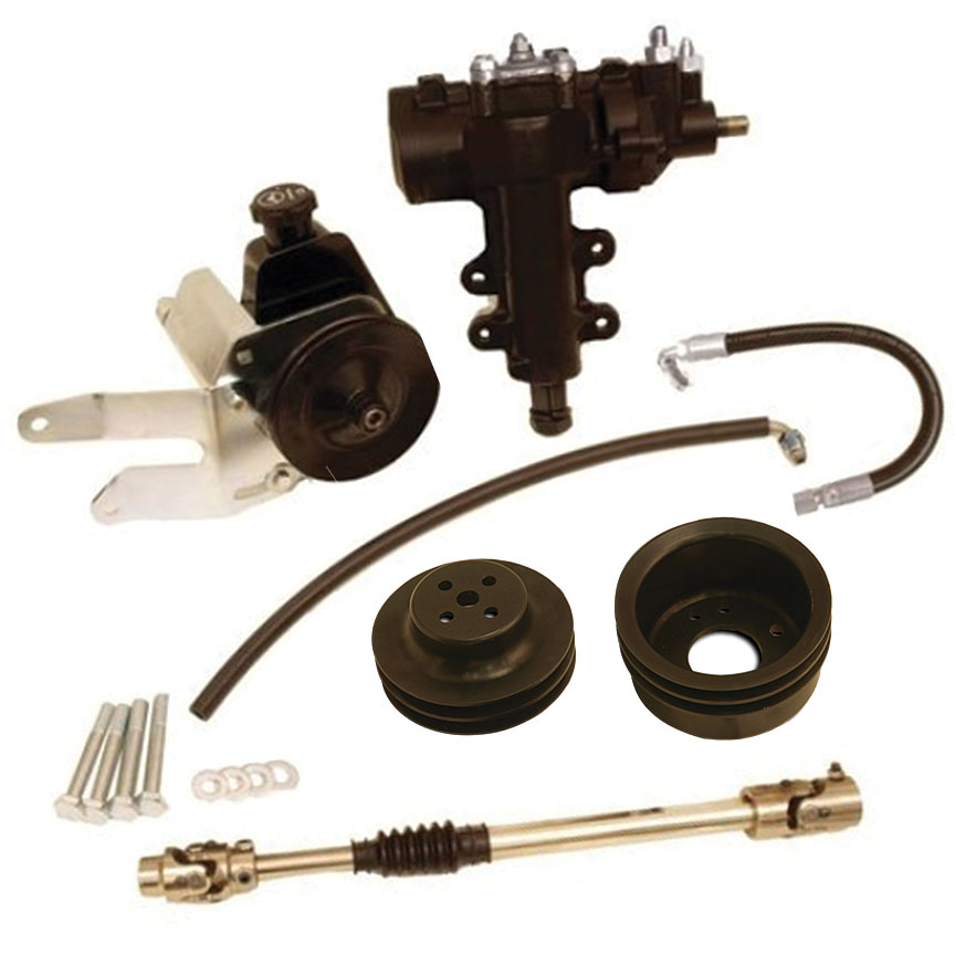 Master Power Steering Conversion Kit w/Pulleys, 66-77 Bronco
