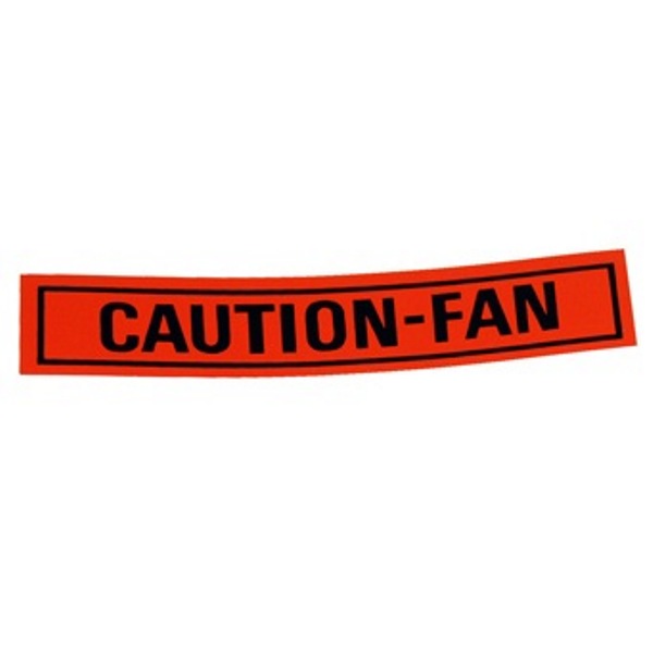 Caution Fan Sticker Decal, 66-77 Bronco 