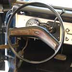 Steering Wheel Kit with Walnut Horn Bar, 74-77 Bronco