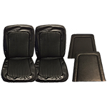 Front Seat Upholstery Cover Set Black 68-77 Bronco