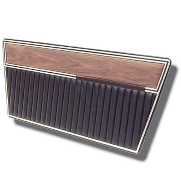 Deluxe Door Panels 68-77 Black with Woodgrain 