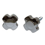 Chrome Windshield Knobs 66-77 Bronco 