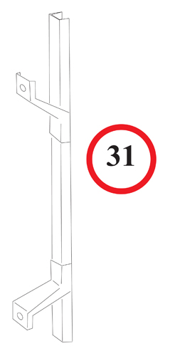 Rear Window Track - Right Door 