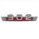 302 Engine Badge Emblem with Red Accent, 69-77 Bronco