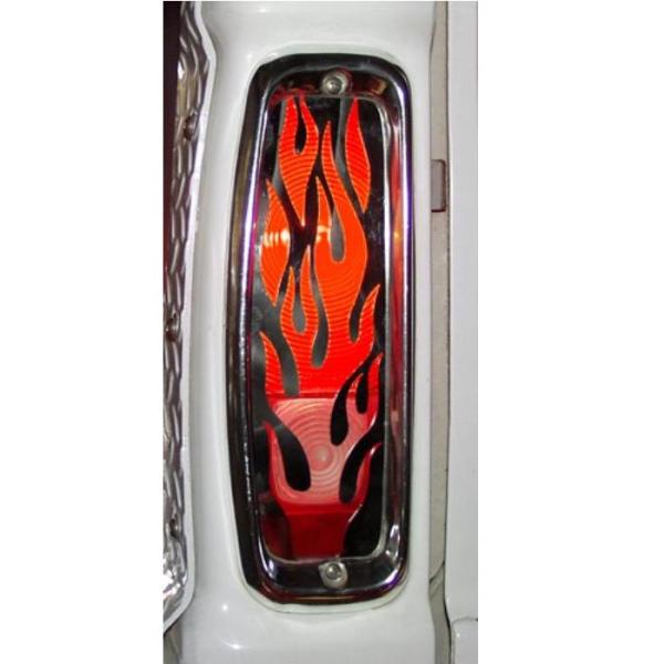 After Burner Tail Light Covers Stainless 66-77 Bronco
