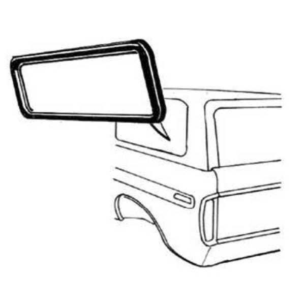 Side Window Glass Seals, No Groove for Chrome, 78-79 Bronco, pair