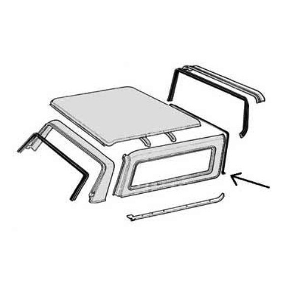 Roof Front Seal, 78-79 Bronco