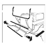 Lower Tailgate Side Bumpers Pair 