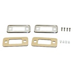70-77 Side Marker Lamp Bezel Kit Includes Pads OE Type Stamped Aluminum
