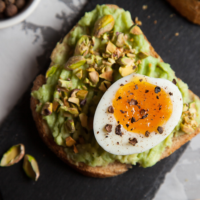 Soft Boiled egg and Pistachio Toast