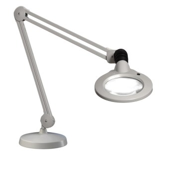 KFM LED Magnifier- 30in Arm- 5.0D 2.25x- Base- Grey