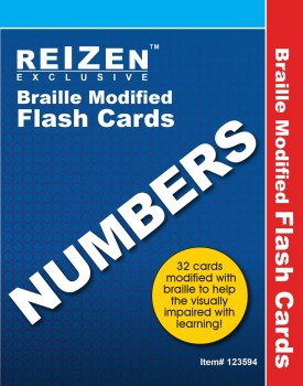 Numbers Flash Braille Cards