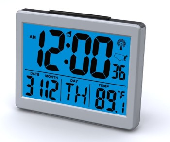 Atomic Desk-Bedroom Alarm Clock with 1.5-inch LCD Numbers Atomic Desk-Bedroom Alarm Clock with 1.5-inch LCD Numbers