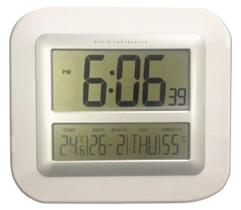 Jumbo Numbers LCD Alarm Clock - Atomic, Radio Controlled Jumbo Numbers LCD Alarm Clock - Atomic, Radio Controlled