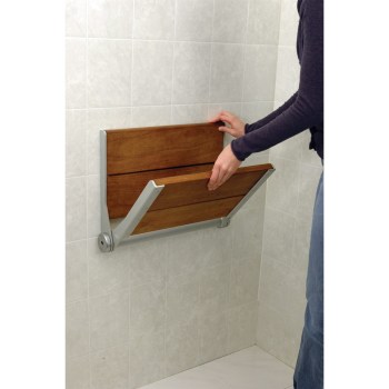 SerenaSeat Fold Down Shower Seat- 18-in.- Nickel