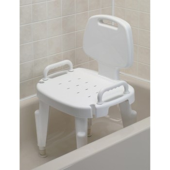 Adjustable Shower Seat with Arms and Back