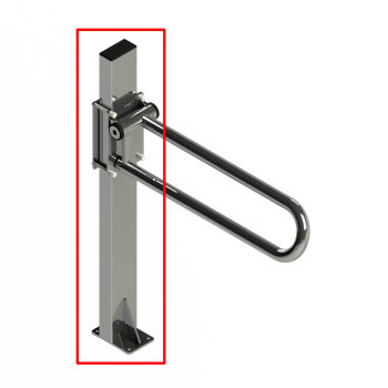 HealthCraft PT Rail Floor Mast - Stainless Steel