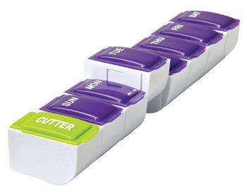 Detach-N-Go 7 Day Pill Organizer Plus Cutter