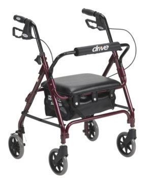 Aluminum Junior Rollator, 6 in. Casters -Red