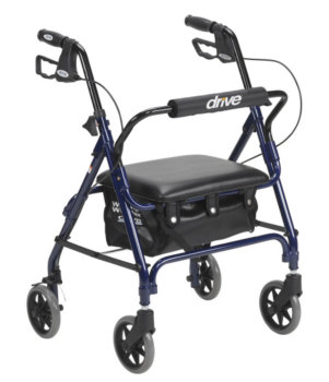 Aluminum Junior Rollator, 6 in. Casters -Blue