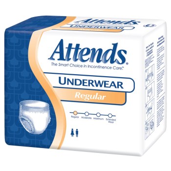 Attends Regular Absorbency Underwear- Large- 72-cs