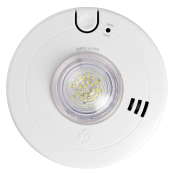 BRK Hardwired Photoelectric Smoke Alarm LED Strobe Combo