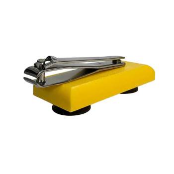 Large Fingernail-Toenail Clipper with Suction Cup Base Yellow