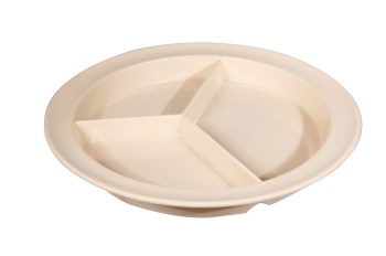 Three-Section Melamine Plate- 9-Inch Diameter