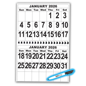 2026 Giant Print Calendar with Pen