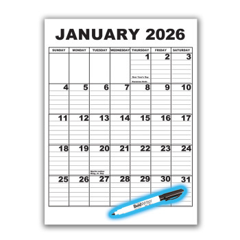 Giant Appointment Calendar 2026 with Pen