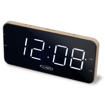 AM-FM Dual Alarm Clock Radio- White LED display