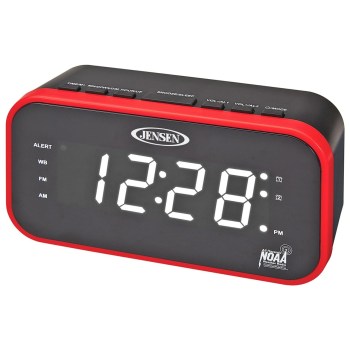 AM-FM Weather Band Clock Radio with Weather Alert