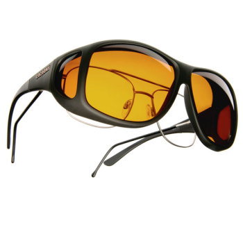 Cocoons Low Vision XL Aviator Black Fr-Hazelnut Lens