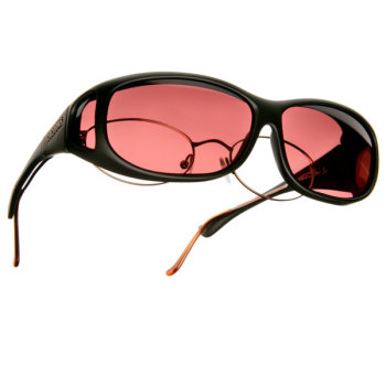 Cocoons Low Vision MS- Black Frame- Boysenberry Lens