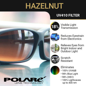 Cocoons Low Vision S-Black Frame- Hazelnut Lens