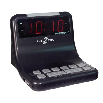 Futuristic 2 Alarm Clock - Black