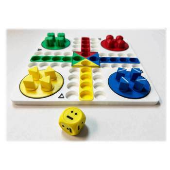Ludo Board Game for the Blind with Large Pegs